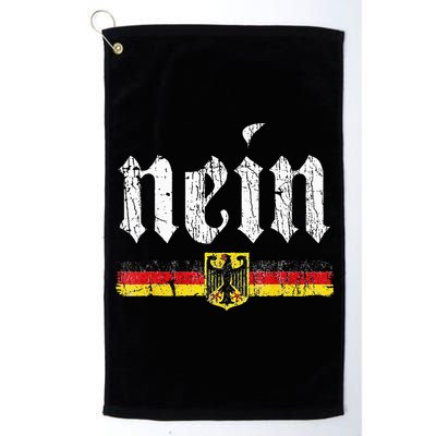 Nein German Saying No Funny Germany Oktoberfest Vintage Golf Towel