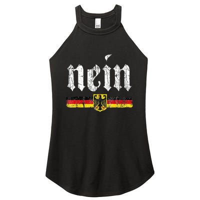 Nein German Saying No Funny Germany Oktoberfest Vintage Women's Perfect Tri Rocker Tank