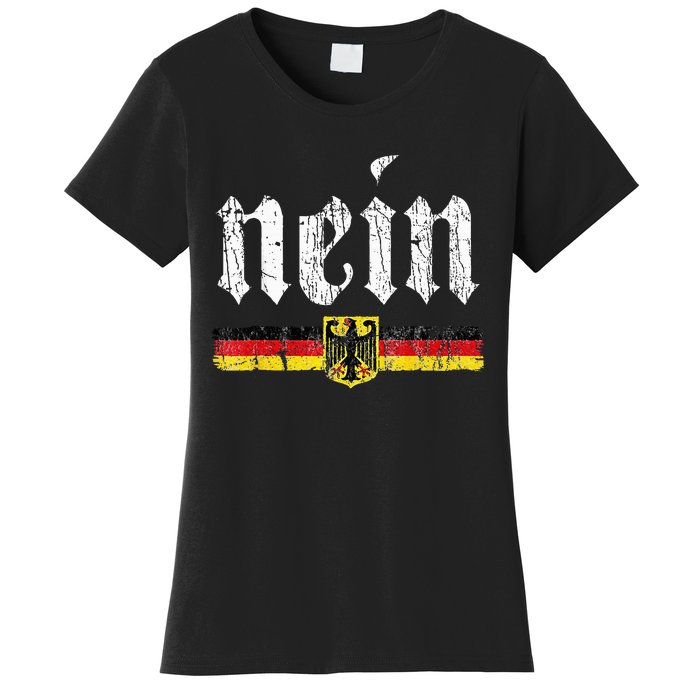 Nein German Saying No Funny Germany Oktoberfest Vintage Women's T-Shirt