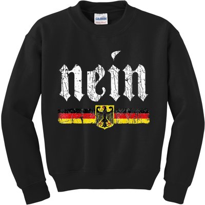 Nein German Saying No Funny Germany Oktoberfest Vintage Kids Sweatshirt