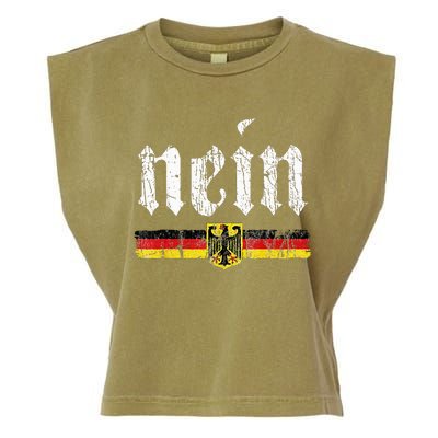 Nein German Saying No Funny Germany Oktoberfest Vintage Garment-Dyed Women's Muscle Tee