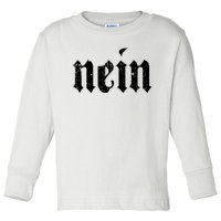 Nein German Saying No Funny Germany Deutschland Vintage Toddler Long Sleeve Shirt