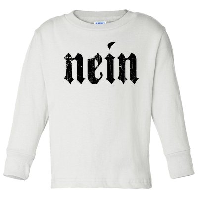 Nein German Saying No Funny Germany Deutschland Vintage Toddler Long Sleeve Shirt