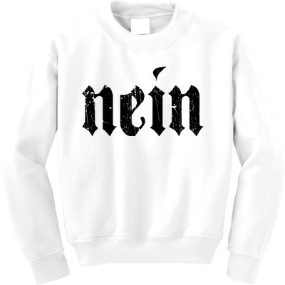 Nein German Saying No Funny Germany Deutschland Vintage Kids Sweatshirt