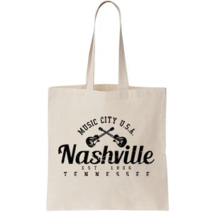 Nashville Guitar Tennessee Country Music City Gift Souvenir Tote Bag