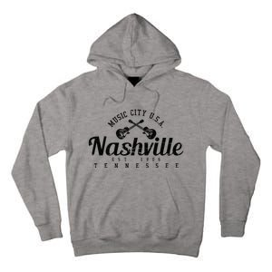 Nashville Guitar Tennessee Country Music City Gift Souvenir Tall Hoodie