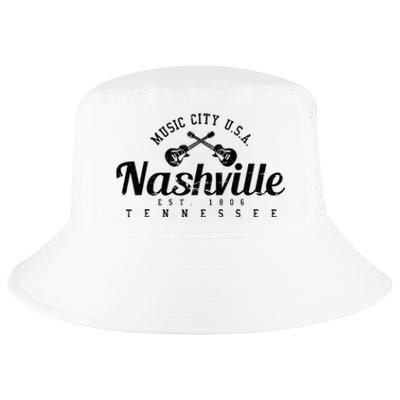 Nashville Guitar Tennessee Country Music City Gift Souvenir Cool Comfort Performance Bucket Hat