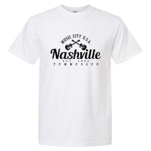 Nashville Guitar Tennessee Country Music City Gift Souvenir Garment-Dyed Heavyweight T-Shirt