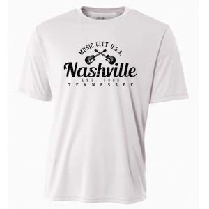 Nashville Guitar Tennessee Country Music City Gift Souvenir Cooling Performance Crew T-Shirt