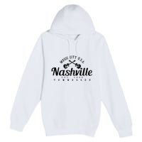 Nashville Guitar Tennessee Country Music City Gift Souvenir Premium Pullover Hoodie