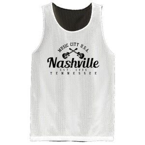 Nashville Guitar Tennessee Country Music City Gift Souvenir Mesh Reversible Basketball Jersey Tank