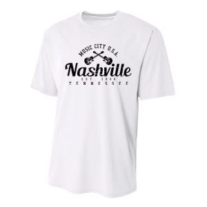 Nashville Guitar Tennessee Country Music City Gift Souvenir Performance Sprint T-Shirt