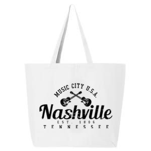 Nashville Guitar Tennessee Country Music City Gift Souvenir 25L Jumbo Tote