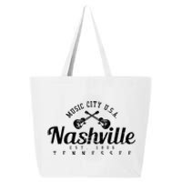 Nashville Guitar Tennessee Country Music City Gift Souvenir 25L Jumbo Tote