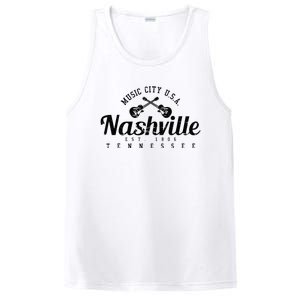 Nashville Guitar Tennessee Country Music City Gift Souvenir PosiCharge Competitor Tank