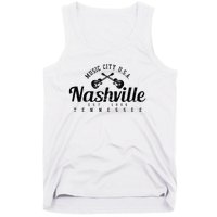 Nashville Guitar Tennessee Country Music City Gift Souvenir Tank Top