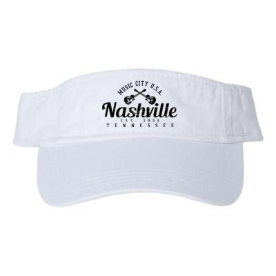 Nashville Guitar Tennessee Country Music City Gift Souvenir Valucap Bio-Washed Visor