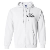 Nashville Guitar Tennessee Country Music City Gift Souvenir Full Zip Hoodie