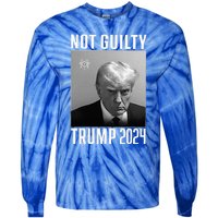 Not Guilty Trump 2024 Tie-Dye Long Sleeve Shirt