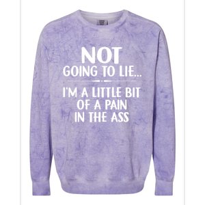 Not Going To Lie IM A Little Bit Of A Pain In The Ass Funny Colorblast Crewneck Sweatshirt