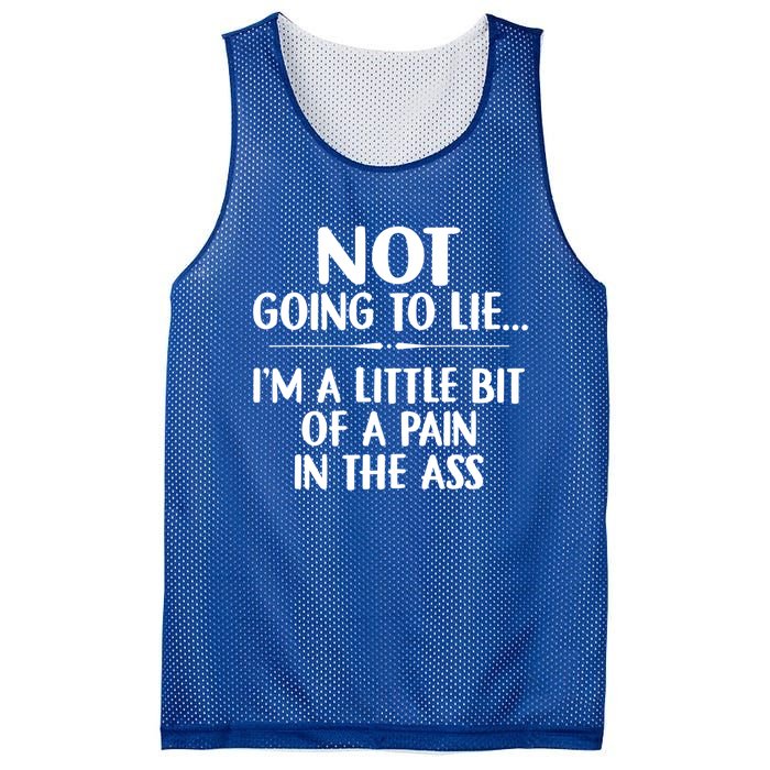 Not Going To Lie IM A Little Bit Of A Pain In The Ass Funny Mesh Reversible Basketball Jersey Tank