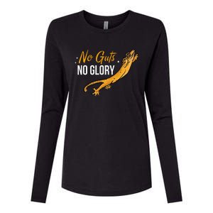 No Guts Then No Glories Gift For Crested Gecko Lover Womens Cotton Relaxed Long Sleeve T-Shirt