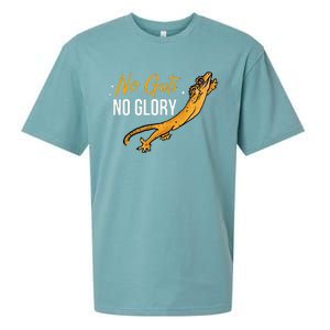 No Guts Then No Glories Gift For Crested Gecko Lover Sueded Cloud Jersey T-Shirt