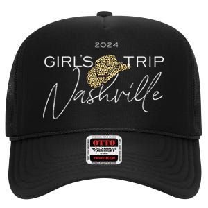 Nashville Girl Trip 2024 Nash Weekend Boots Booze Besties High Crown Mesh Back Trucker Hat