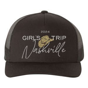 Nashville Girl Trip 2024 Nash Weekend Boots Booze Besties Yupoong Adult 5-Panel Trucker Hat