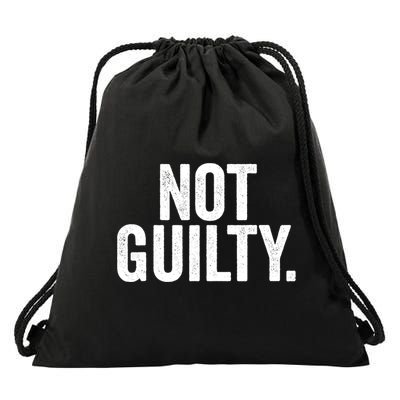 Not Guilty Trump Not Guilty Drawstring Bag