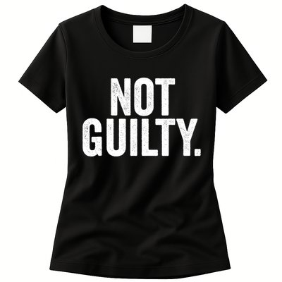 Not Guilty Trump Not Guilty Womens T-Shirt