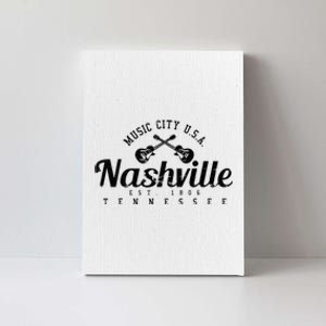 Nashville Guitar Tennessee Country Music City Gift Souvenir Canvas