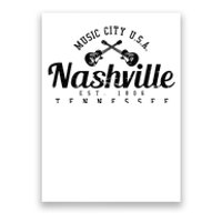 Nashville Guitar Tennessee Country Music City Gift Souvenir Poster