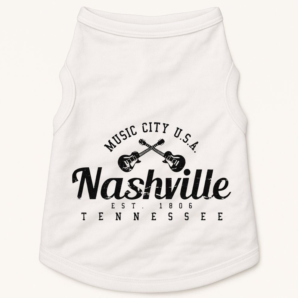 Nashville Guitar Tennessee Country Music City Gift Souvenir Doggie Tank