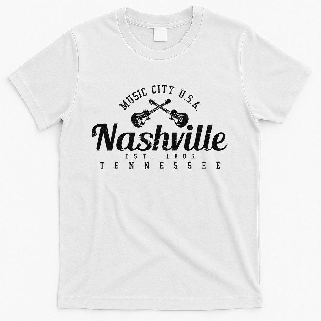 Nashville Guitar Tennessee Country Music City Gift Souvenir T-Shirt