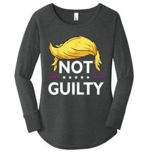 Not Guilty Trump Wear this Tee to your favorite Trial Women's Perfect Tri Tunic Long Sleeve Shirt