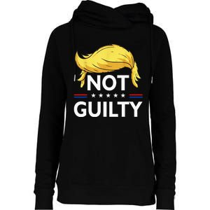 Not Guilty Trump Wear this Tee to your favorite Trial Womens Funnel Neck Pullover Hood