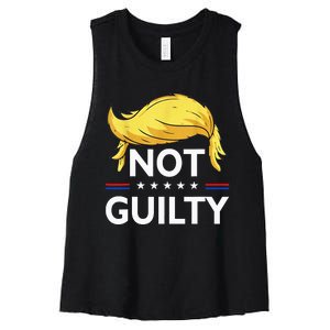 Not Guilty Trump Wear this Tee to your favorite Trial Women's Racerback Cropped Tank