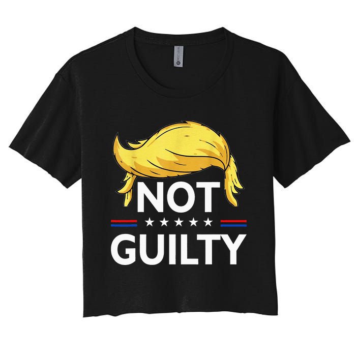 Not Guilty Trump Wear this Tee to your favorite Trial Women's Crop Top Tee