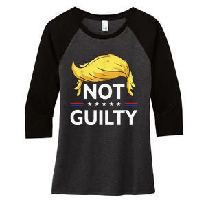 Not Guilty Trump Wear this Tee to your favorite Trial Women's Tri-Blend 3/4-Sleeve Raglan Shirt