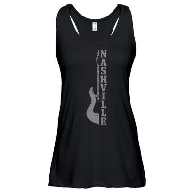 Nashville Guitar Tennessee Vintage Country Music City Ladies Essential Flowy Tank