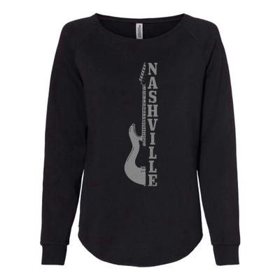 Nashville Guitar Tennessee Vintage Country Music City Womens California Wash Sweatshirt