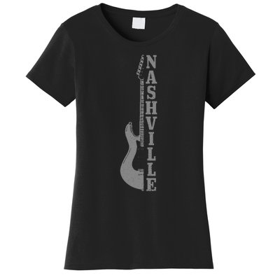 Nashville Guitar Tennessee Vintage Country Music City Women's T-Shirt