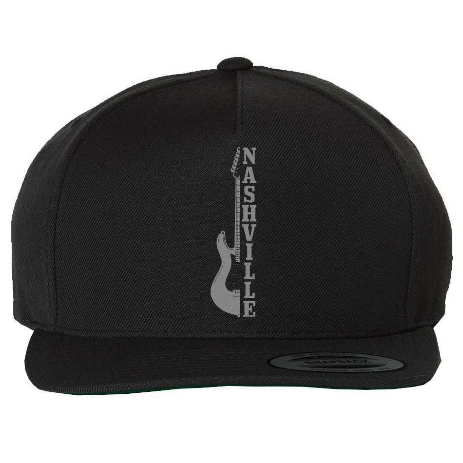 Nashville Guitar Tennessee Vintage Country Music City Wool Snapback Cap