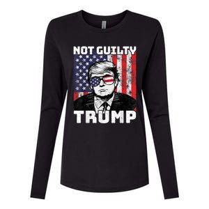 Not Guilty Trump Womens Cotton Relaxed Long Sleeve T-Shirt