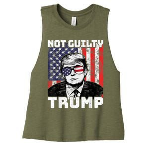 Not Guilty Trump Women's Racerback Cropped Tank