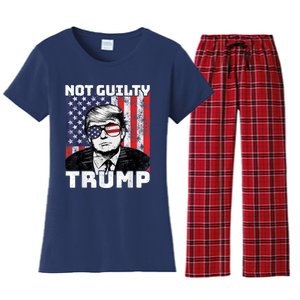 Not Guilty Trump Women's Flannel Pajama Set