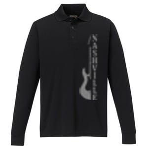 Nashville Guitar Tennessee Performance Long Sleeve Polo