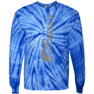 Nashville Guitar Tennessee Tie-Dye Long Sleeve Shirt