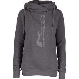 Nashville Guitar Tennessee Womens Funnel Neck Pullover Hood